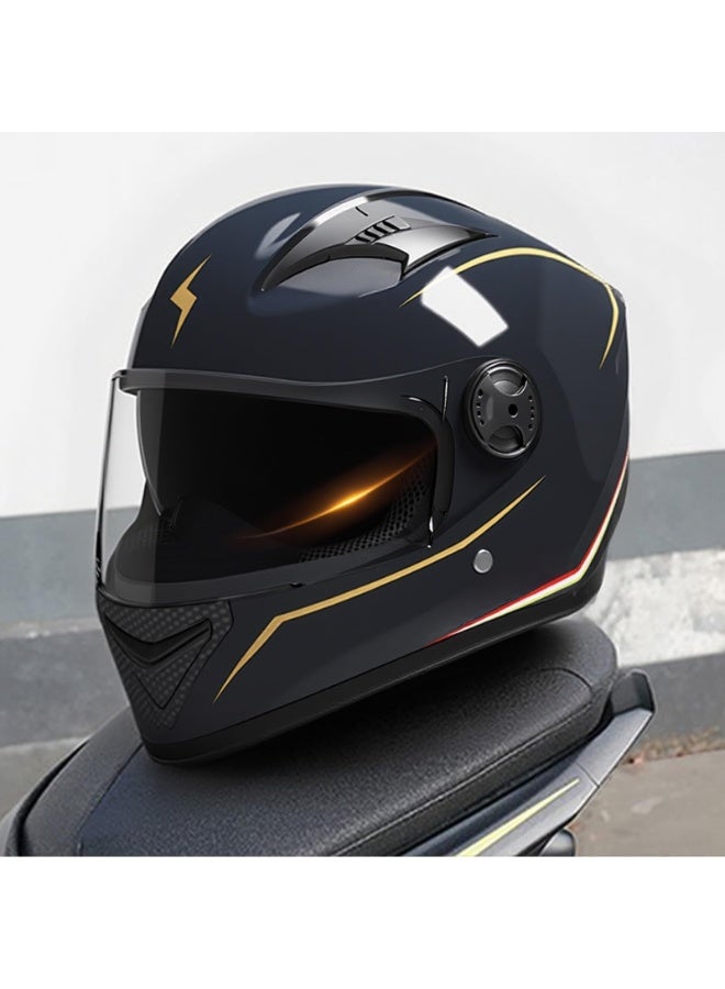 general Full-face motorcycle helmet, lightweight, impact-resistant, with a breathable liner, a cool riding accessory, a racing helmet suitable for all seasons, and for both men and women. - Image 2